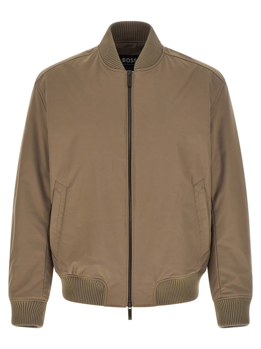 Hugo Boss Cantin Bomber Jacket - Men's Gray Jacket