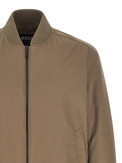 Hugo Boss Cantin Bomber Jacket - Men's Gray Jacket