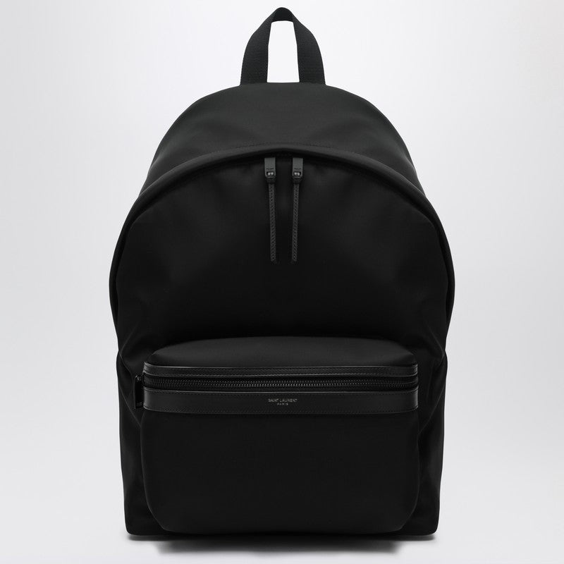 Mochila de piel y nailon negra de Saint Laurent