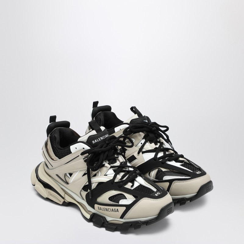 Balenciaga Track beige/black mesh and nylon trainer
