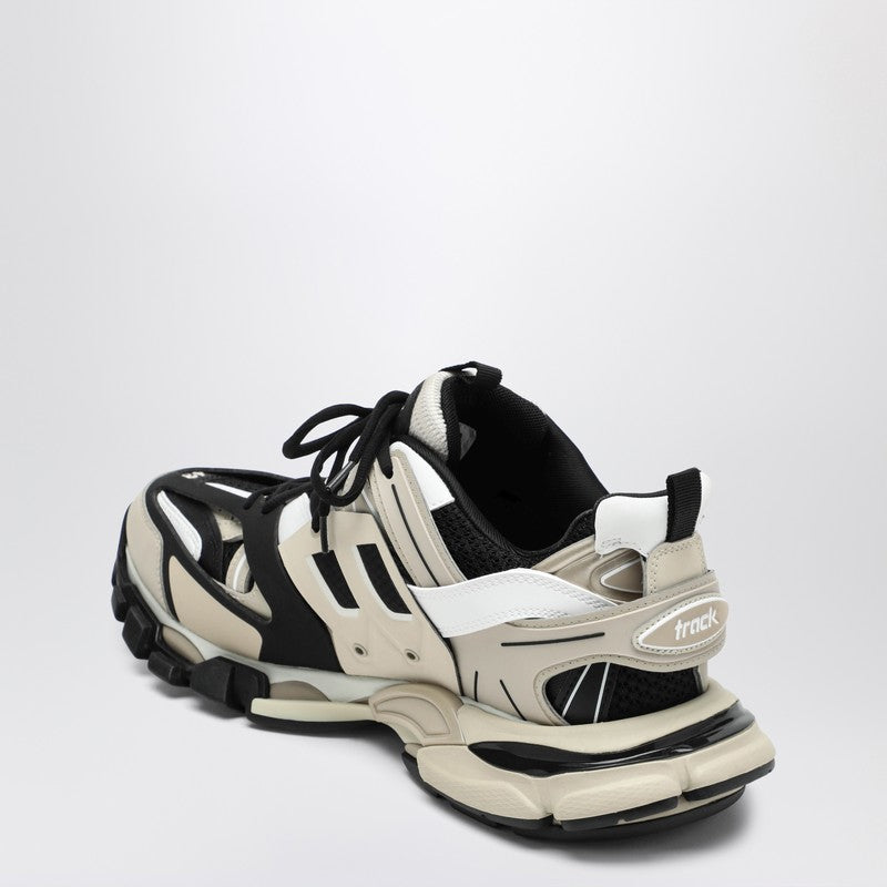Balenciaga Track beige/black mesh and nylon trainer