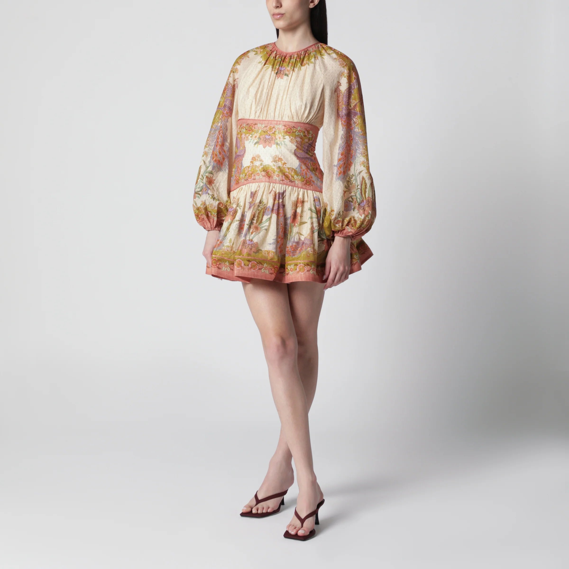 ZIMMERMANN Indra mini dress with floral motif