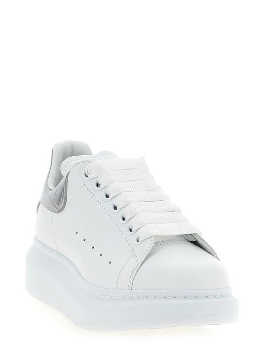 Mcqueen Larry Sneakers for Women — Silver Leather