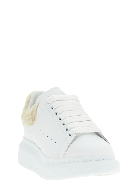 Alexander McQueen Larry Sneakers — Beige Leather Shearling