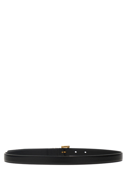 Saint Laurent Cassandre Belt — Leather Logo Belt