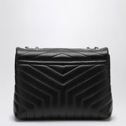 Bolso Loulou mediano negro/plateado de Saint Laurent
