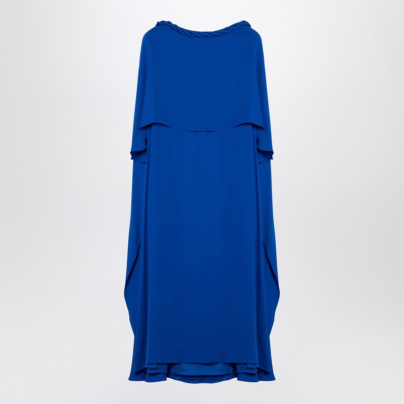 Valentino Electric blue silk midi dress