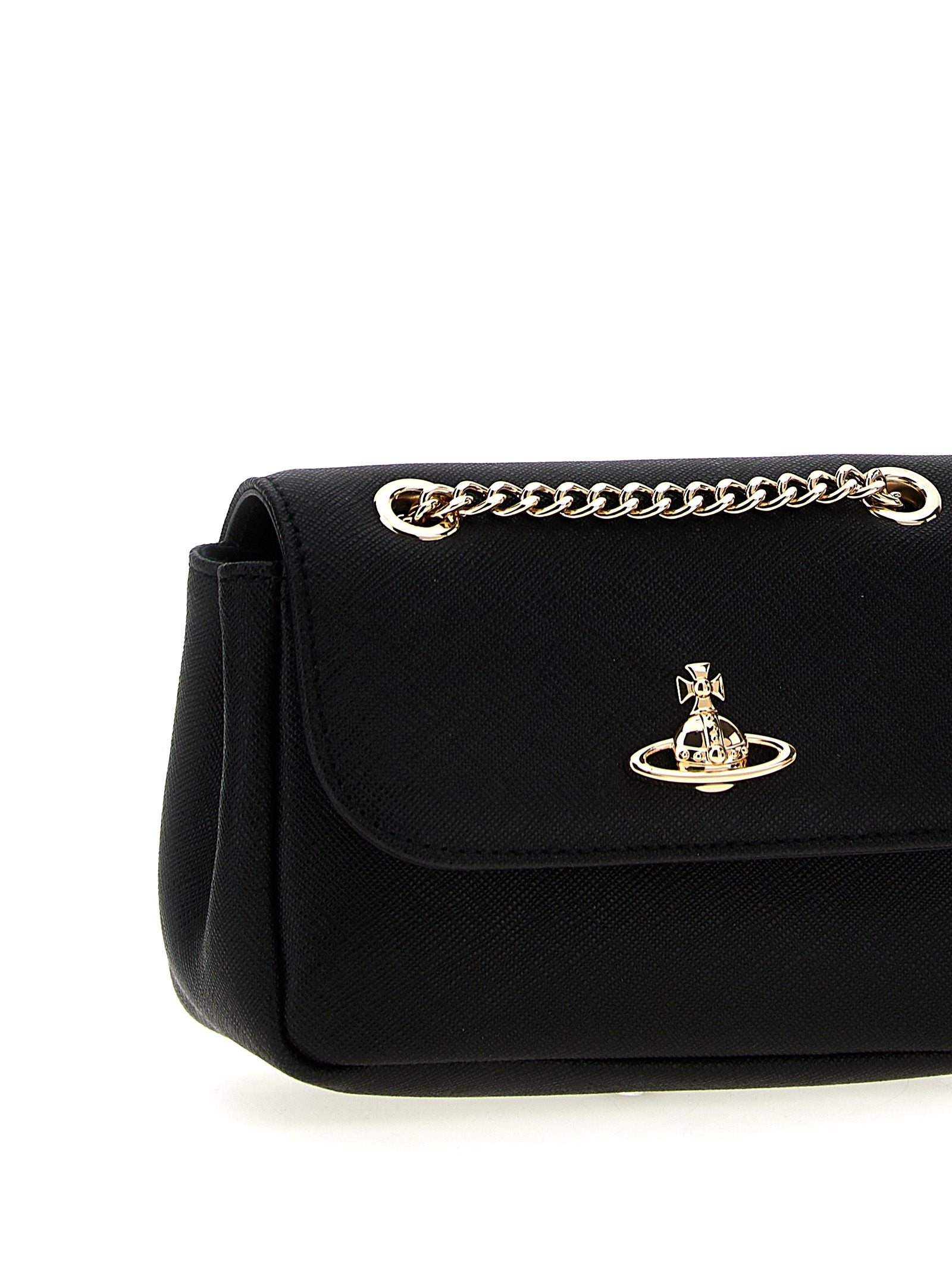 Vivienne Westwood Small Purse Chain Shoulder Bag — Black