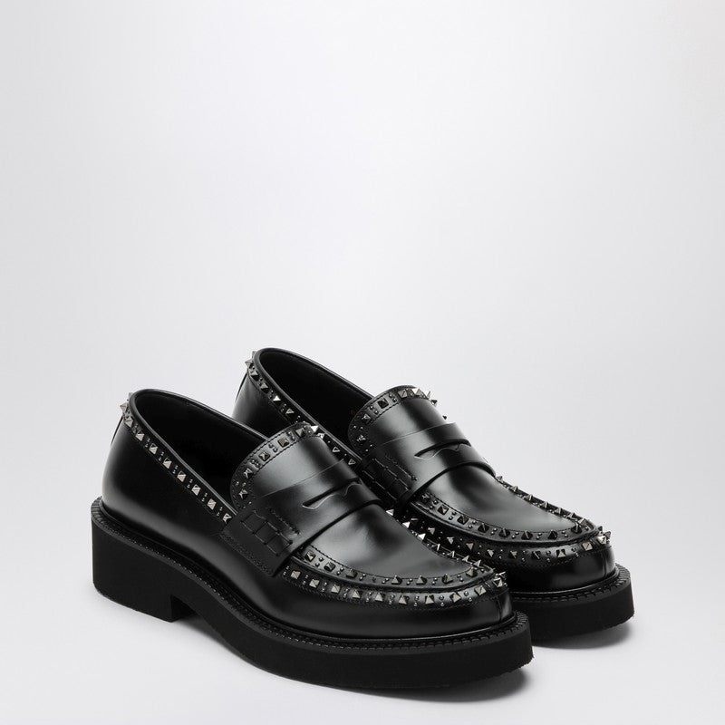 Mocassins Gentleglam noirs à clous Valentino Garavani