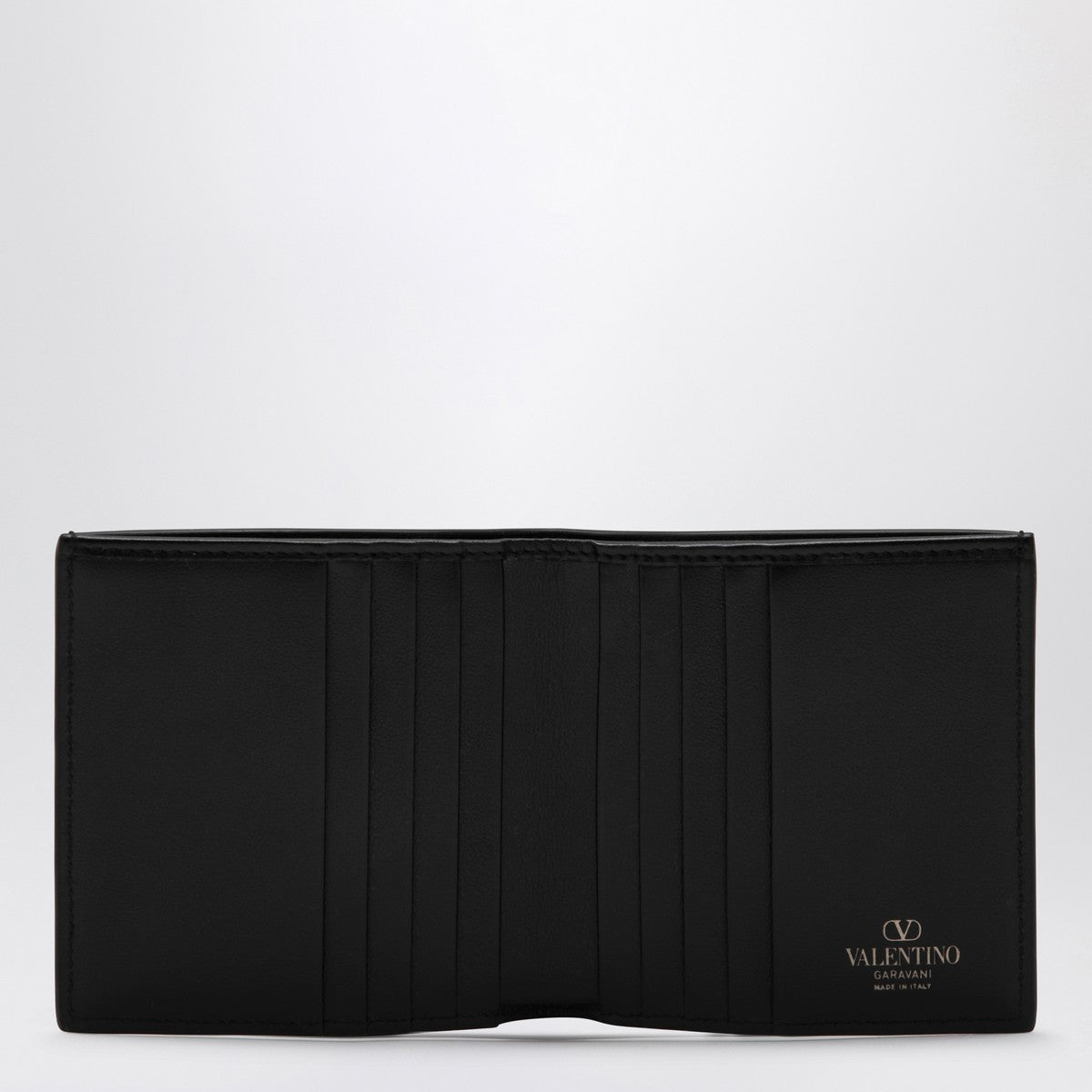 Valentino Garavani Signature VLogo Wallet in Black Leather