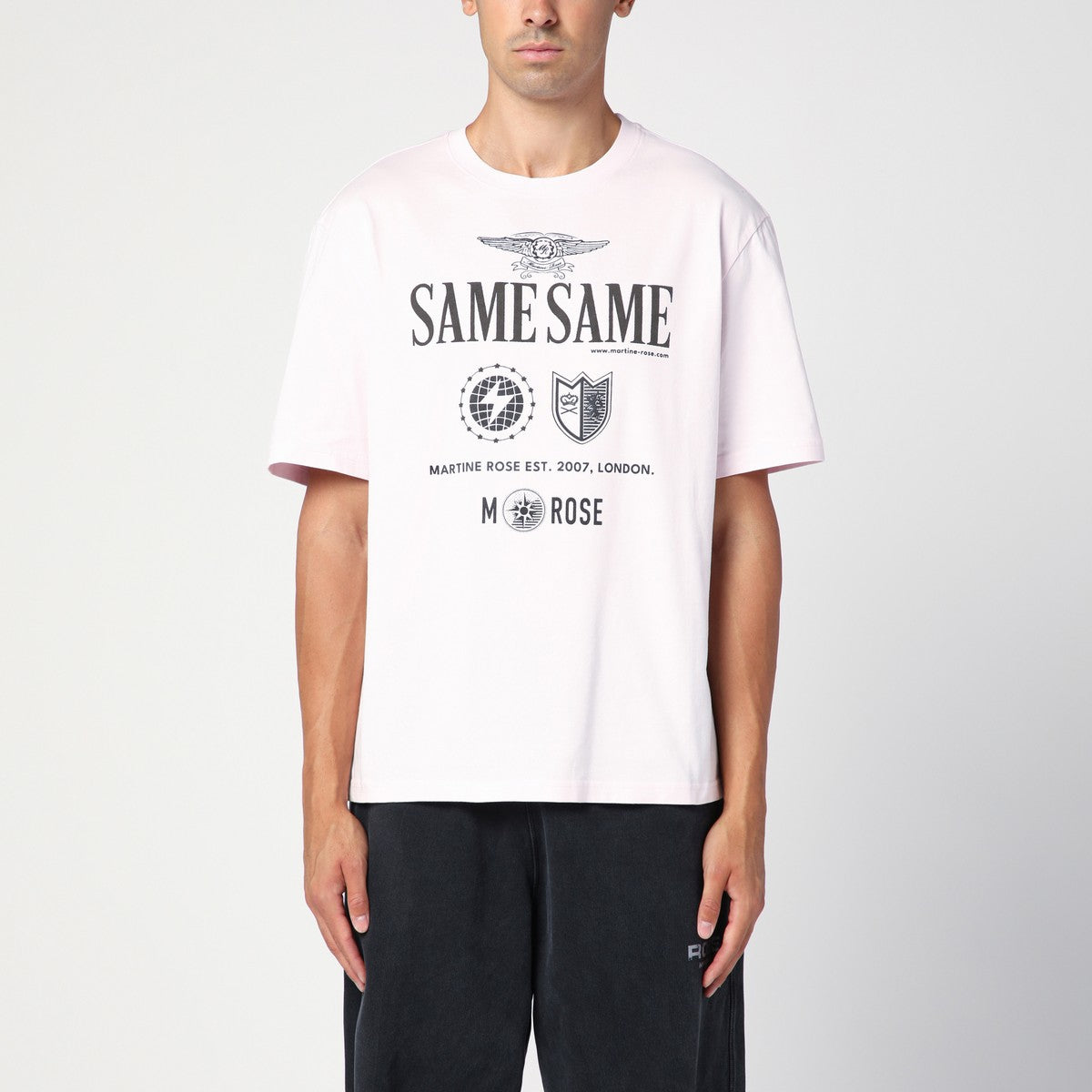 Martine Rose Light pink cotton T-shirt