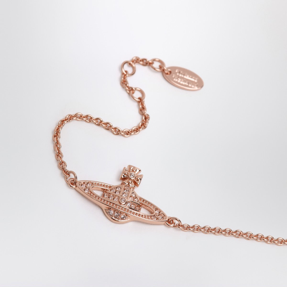 Vivienne Westwood Mini Bas Relief Chain Bracelet rose gold