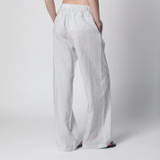 Róhe Silk striped pajama trousers
