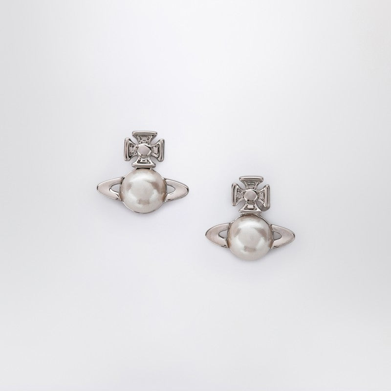 Pendientes Balbina de plata con perla de Vivienne Westwood