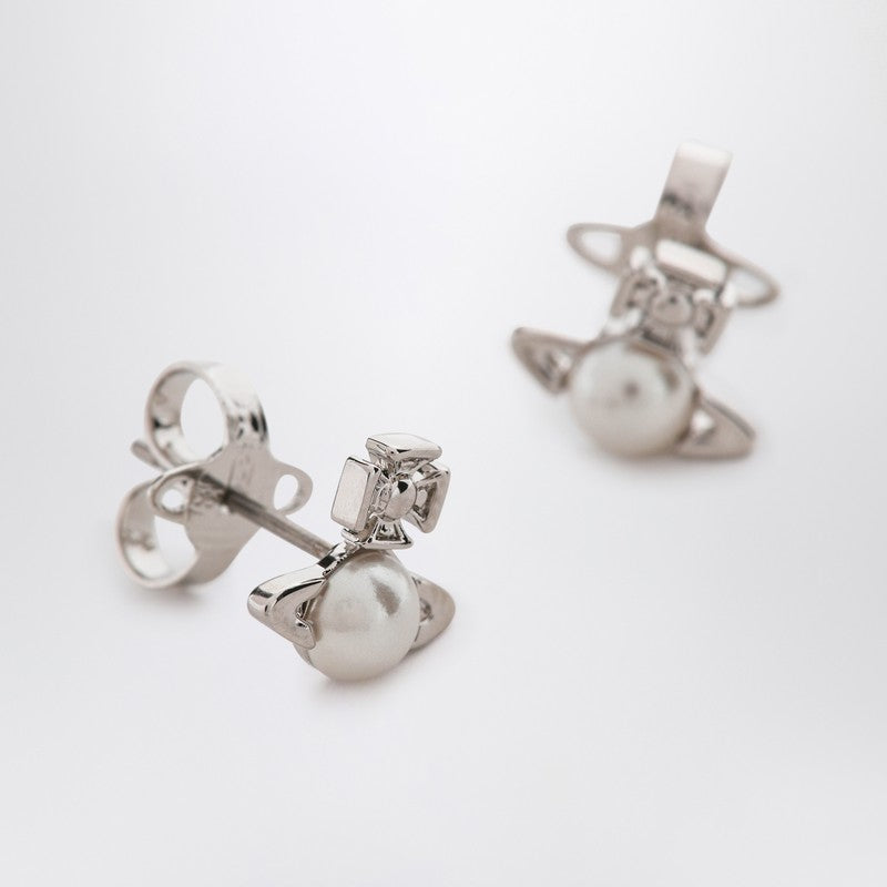 Pendientes Balbina de plata con perla de Vivienne Westwood