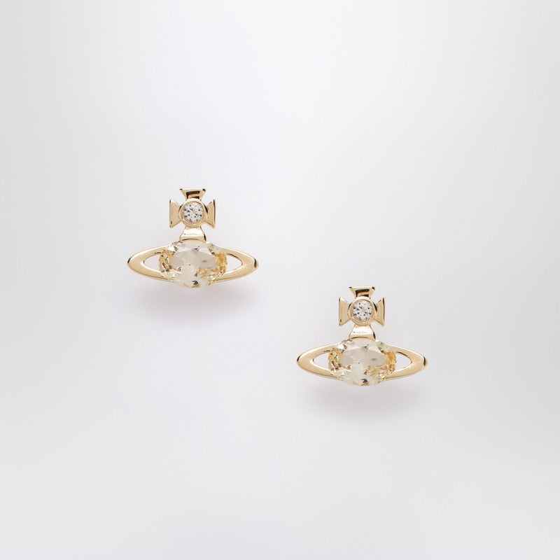 Vivienne Westwood Nano Solitaire gold earrings