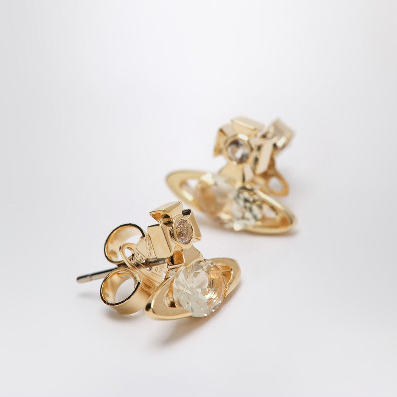 Vivienne Westwood Nano Solitaire gold earrings