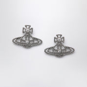 Vivienne Westwood Platinum Orb logo earrings