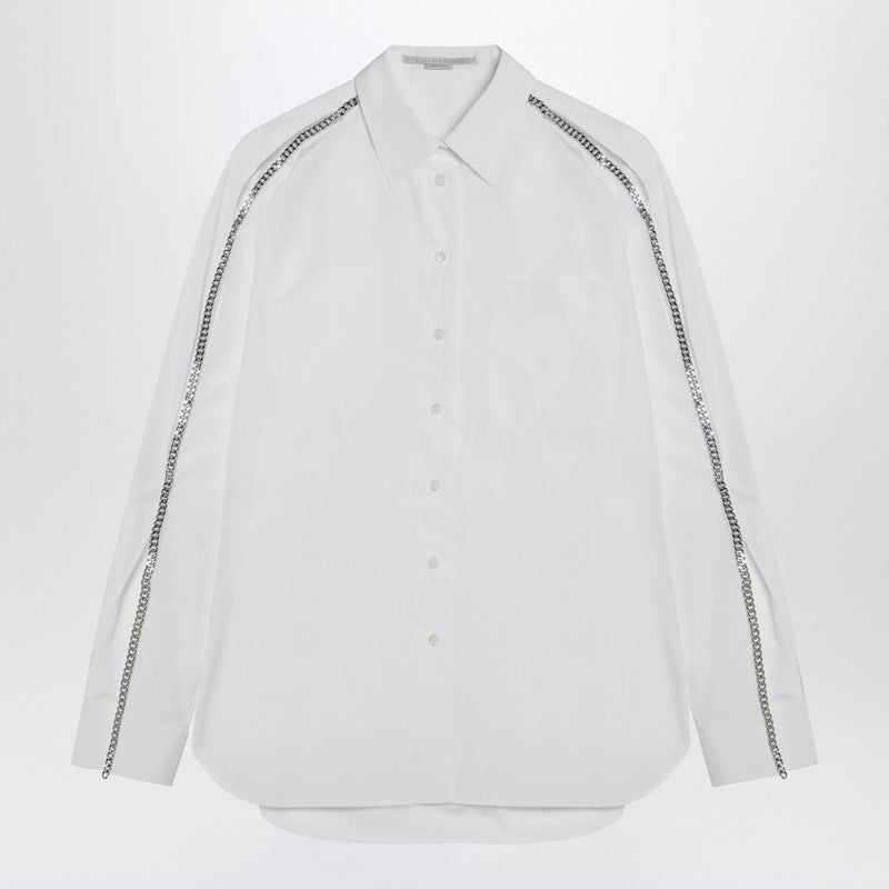 Stella McCartney White Falabella shirt with chains