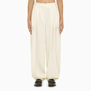 Pantalon baggy en laine crème Stella McCartney