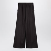 Stella McCartney Dark chocolate wide leg pants in wool