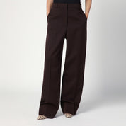 Pantalon droit Stella McCartney en laine prune