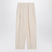 Stella McCartney Wide butter-coloured pants in linen blend