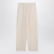 Stella McCartney Wide butter-coloured pants in linen blend