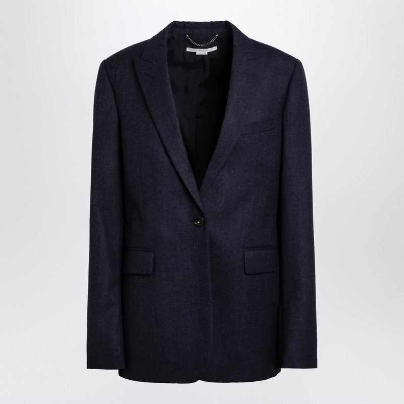 Veste en laine bleu marine à simple boutonnage Stella McCartney