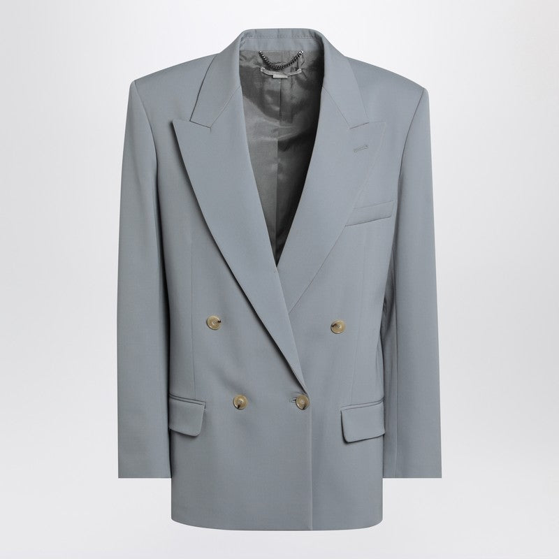 Stella McCartney light grey wool double-breasted jacket