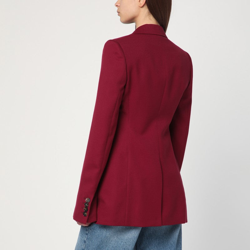Stella McCartney Single-breasted jacket in jazzberry wool