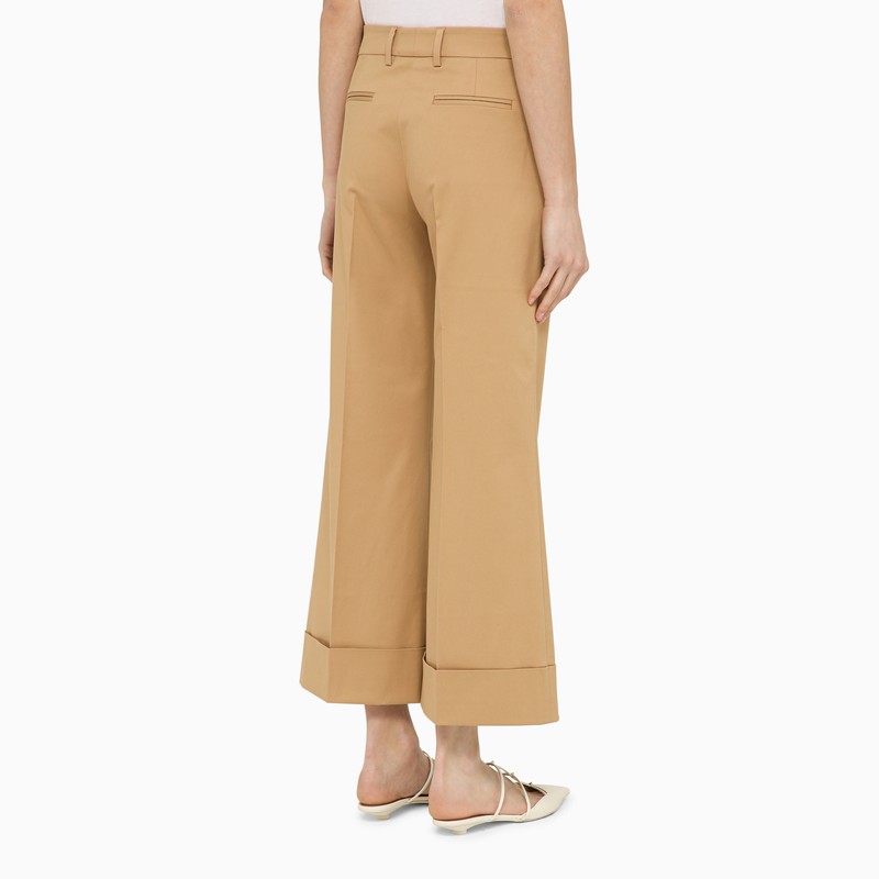 Desert‑coloured Cotton Trousers — QUELLEDUE