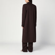 Manteau croisé en laine prune Stella McCartney