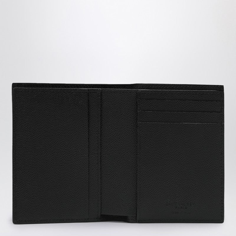 Tarjetero Saint Laurent en piel grain de poudre negra