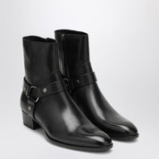 Saint Laurent Wyatt 40 black leather boot