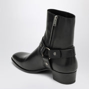 Saint Laurent Wyatt 40 black leather boot