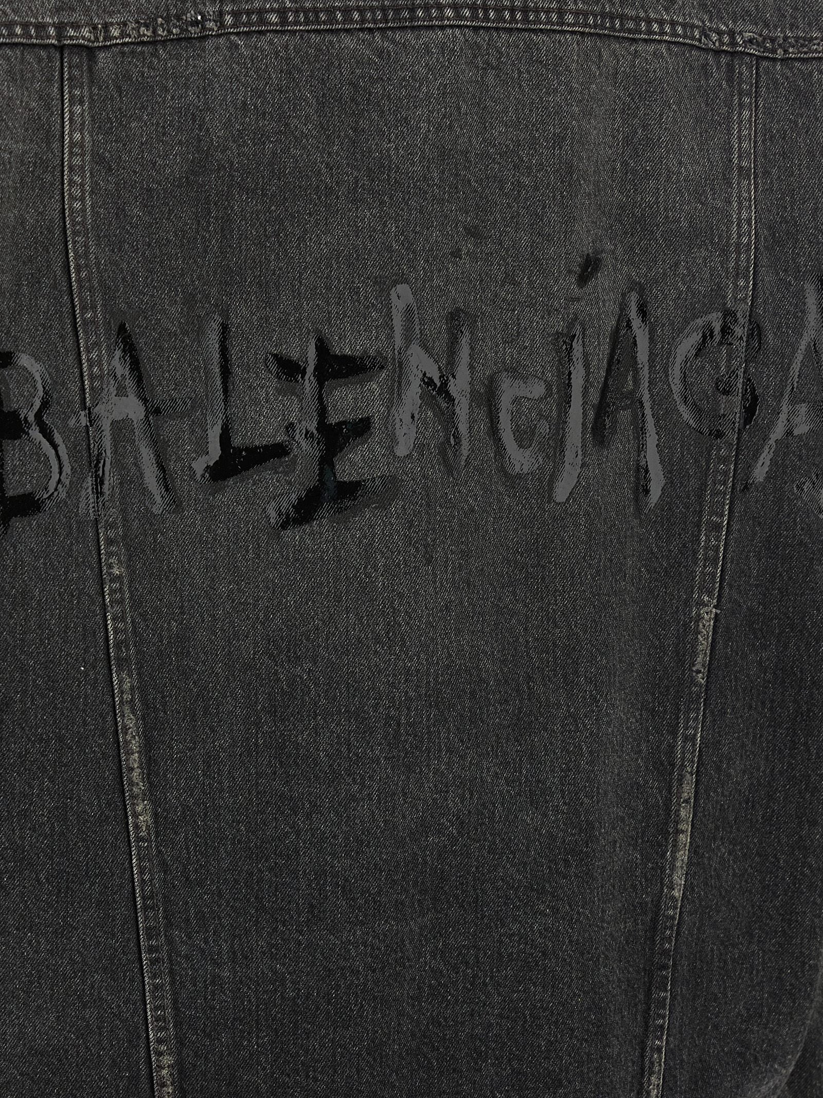 Balenciaga Denim Jacket With Used Effect