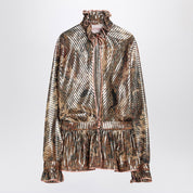 Valentino Loose pleated silk-blend shirt