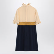 Valentino Mini dress with ruffles and bow in silk