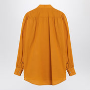 Valentino ochre yellow shirt with beads and lace