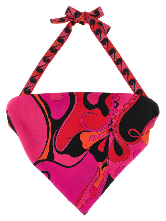 Emilio Pucci Silk Bandana — Mix of Prints, Fuchsia
