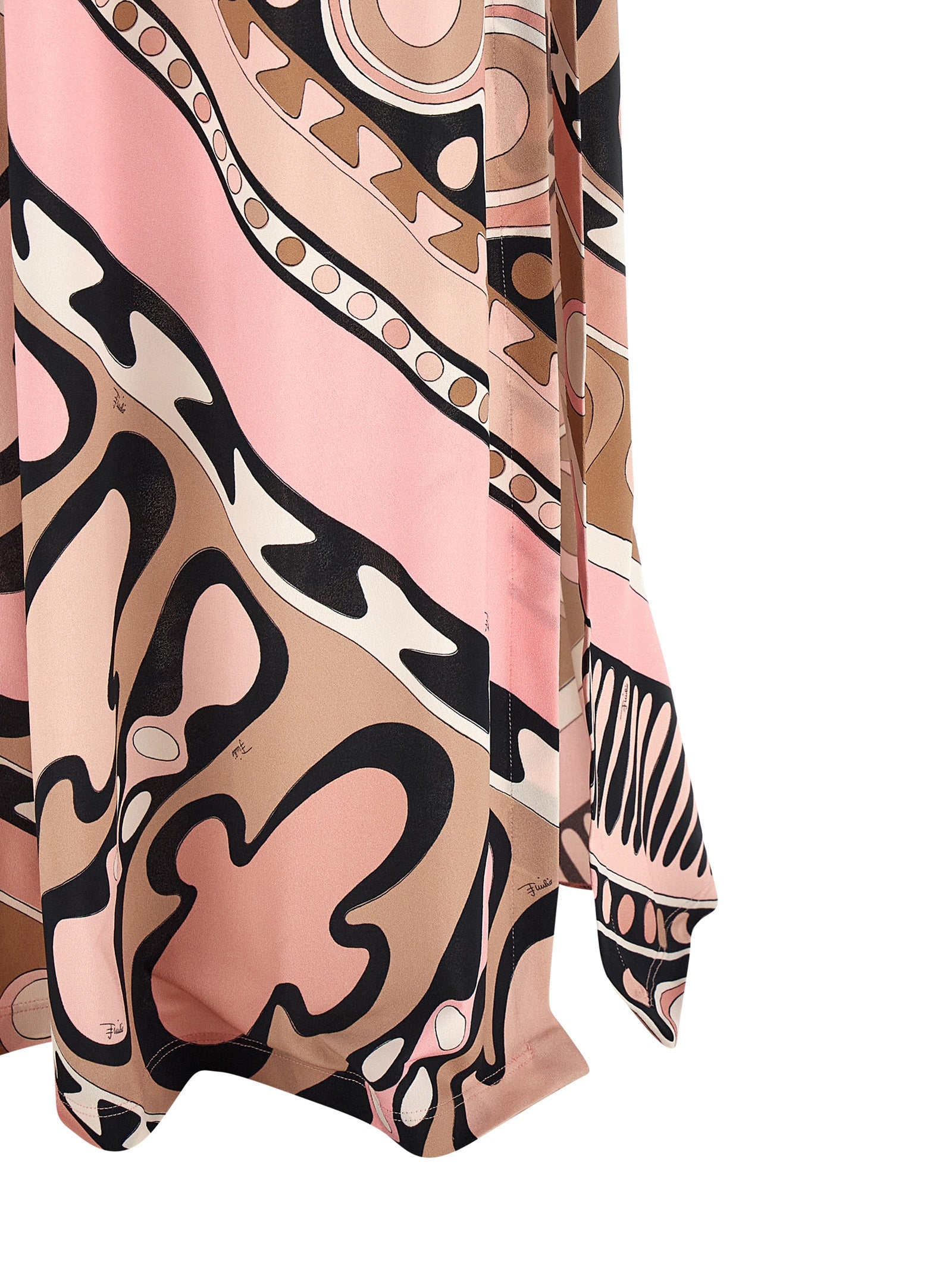 Emilio Pucci Soleil Print Chemisier Dress — Pink Maxi