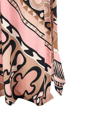 Emilio Pucci Soleil Print Chemisier Dress — Pink Maxi