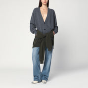 Stella McCartney Grey/dark green cardigan with crossed sleeves