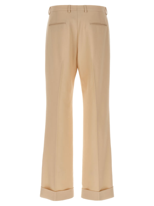 Valentino Garavani Trousers — Formal Beige Wool (Men)