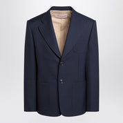Valentino Blue single-breasted wool jacket