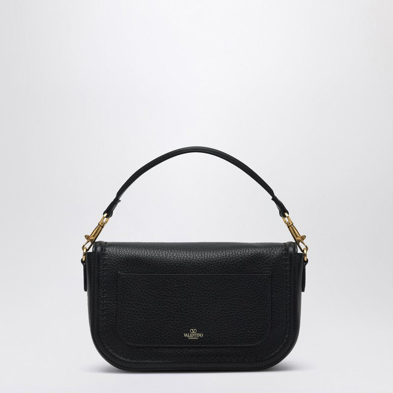 Valentino Garavani Black hammered leather mini Vlogo bag