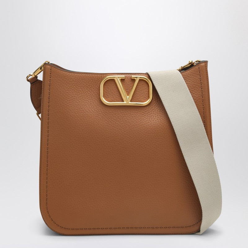 Valentino Garavani Medium Alltime shoulder bag in almond calf leather