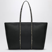 Bolso tote mediano Rockstud de piel negra de Valentino Garavani