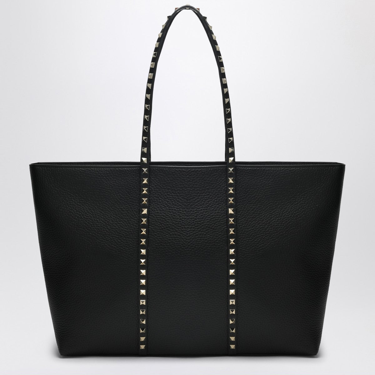 Bolso tote mediano Rockstud de piel negra de Valentino Garavani
